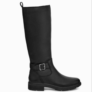 UGG Women's Harrison Tall Fashion Boot Black Leather 9.5 NEW